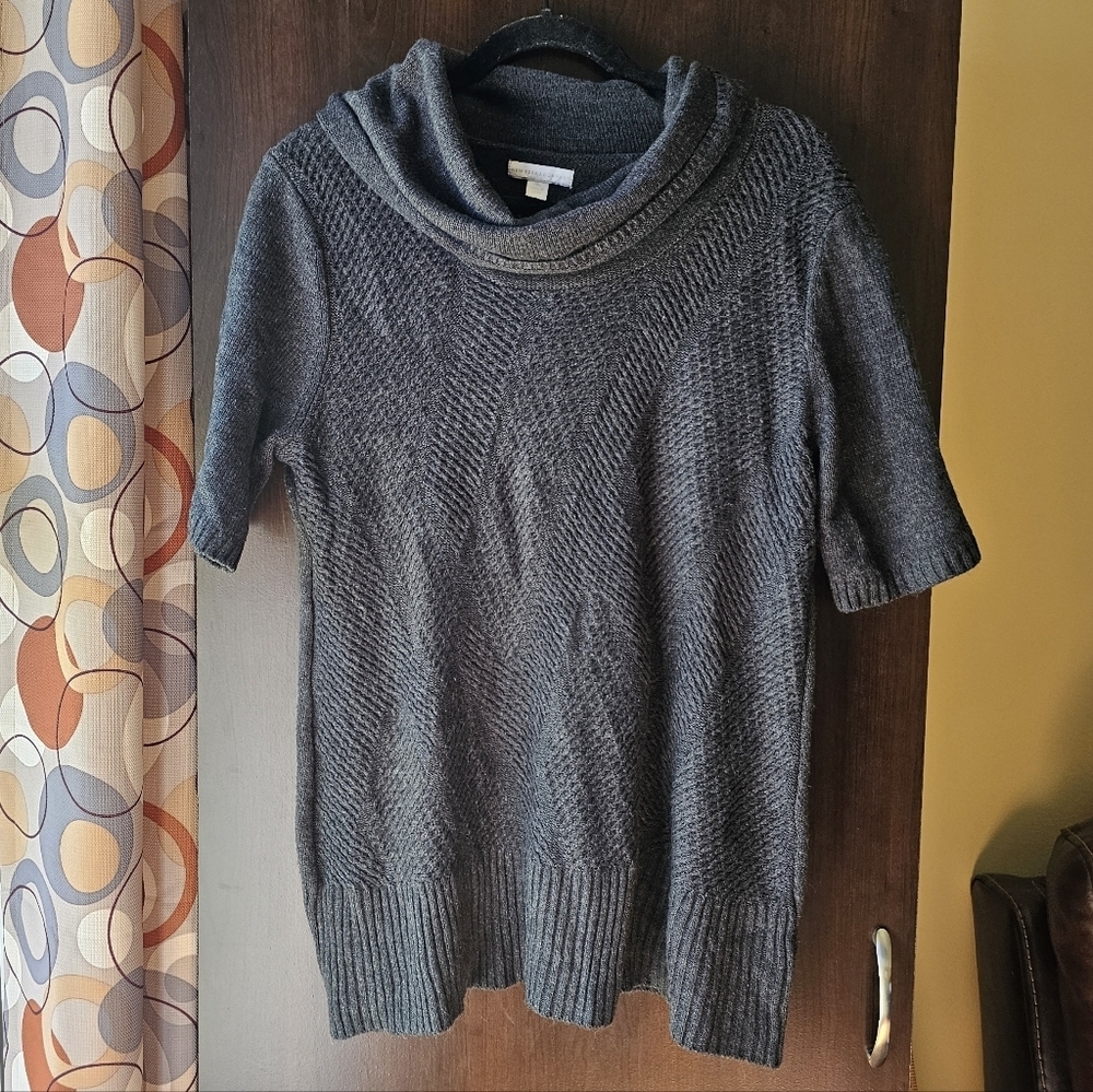 New York & Company Charcoal Cowl Neck Sweater Size XL
